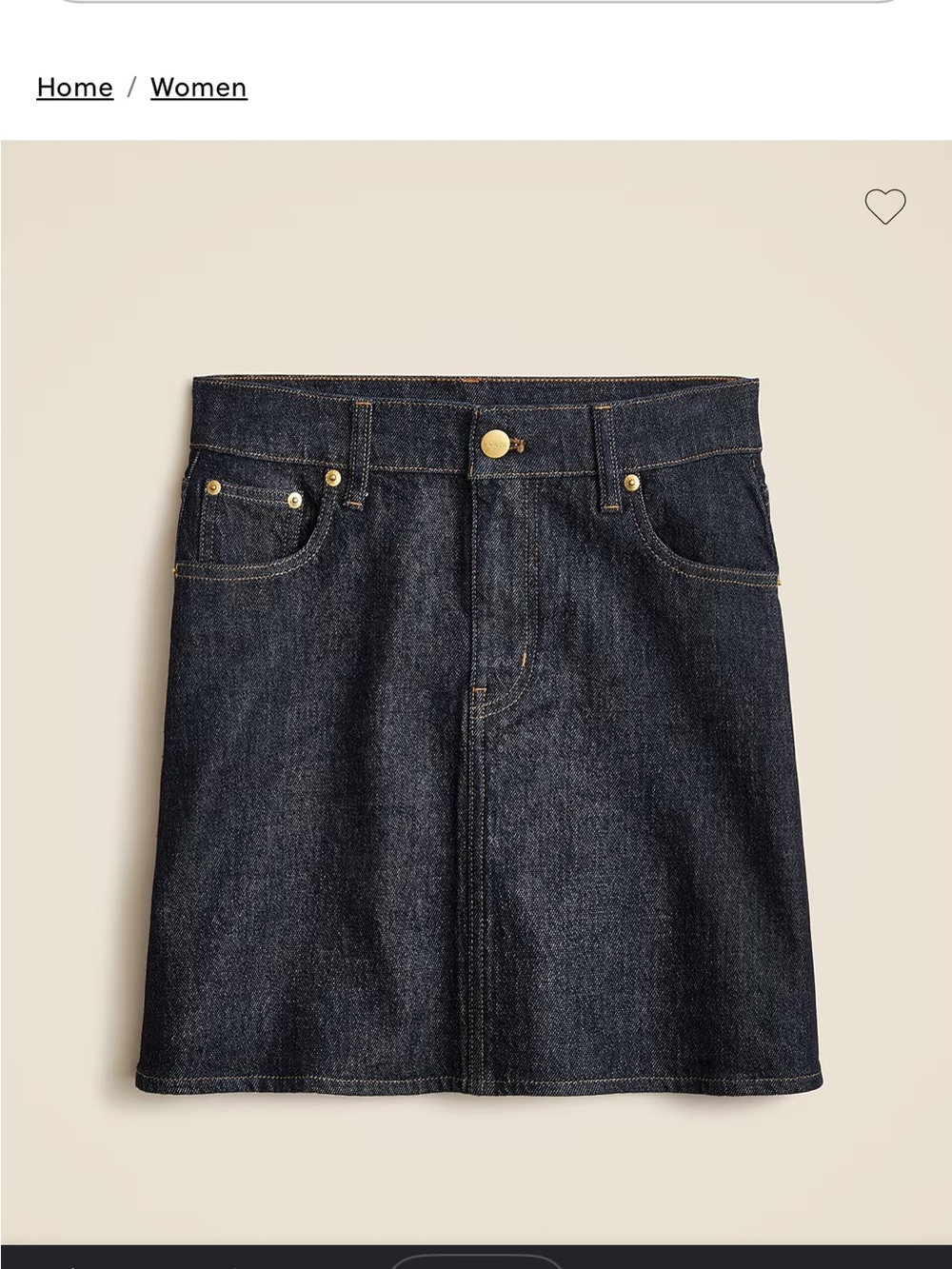 J. Crew Dark Indigo Denim Mini Skirt